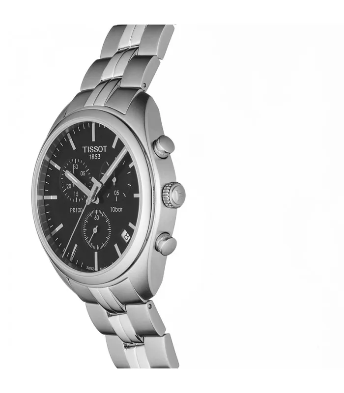 Tissot T-Classic PR 100 хронограф 41 мм нержавеющая сталь кварцевые часы мужские T101.417.11.051.00 |