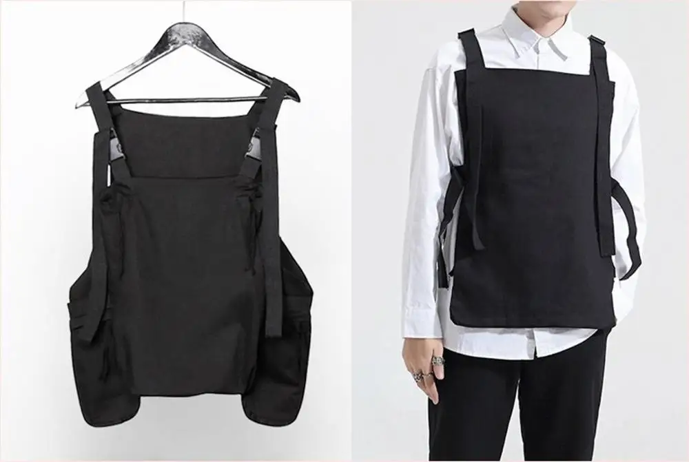 

Original Dark Street Trend Shoulder Versatile Pocket Design Bag Strap Bag Vest Streetwear / Multi Pocket Tactical