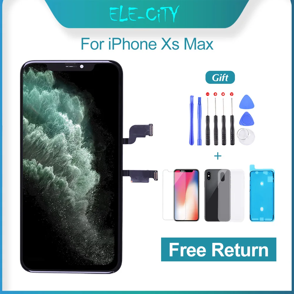 ЖК дисплей и сенсорный экран в сборе для iPhone XS MAX Замена 3D Force Touch поддержка Ture Tone с