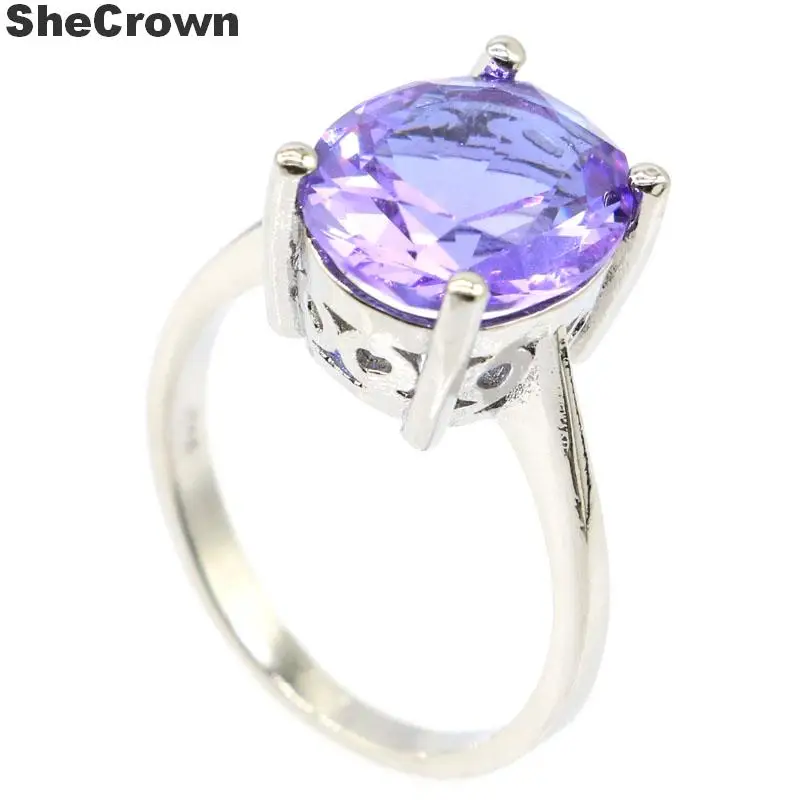 Серебряные кольца SheCrown 12x10 мм с топазом меняющим цвет | Украшения и аксессуары
