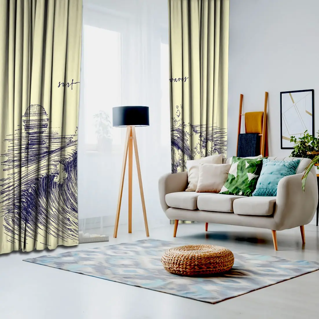 Занавес морской океан волны закат простая Природа тема монохромный темно синий