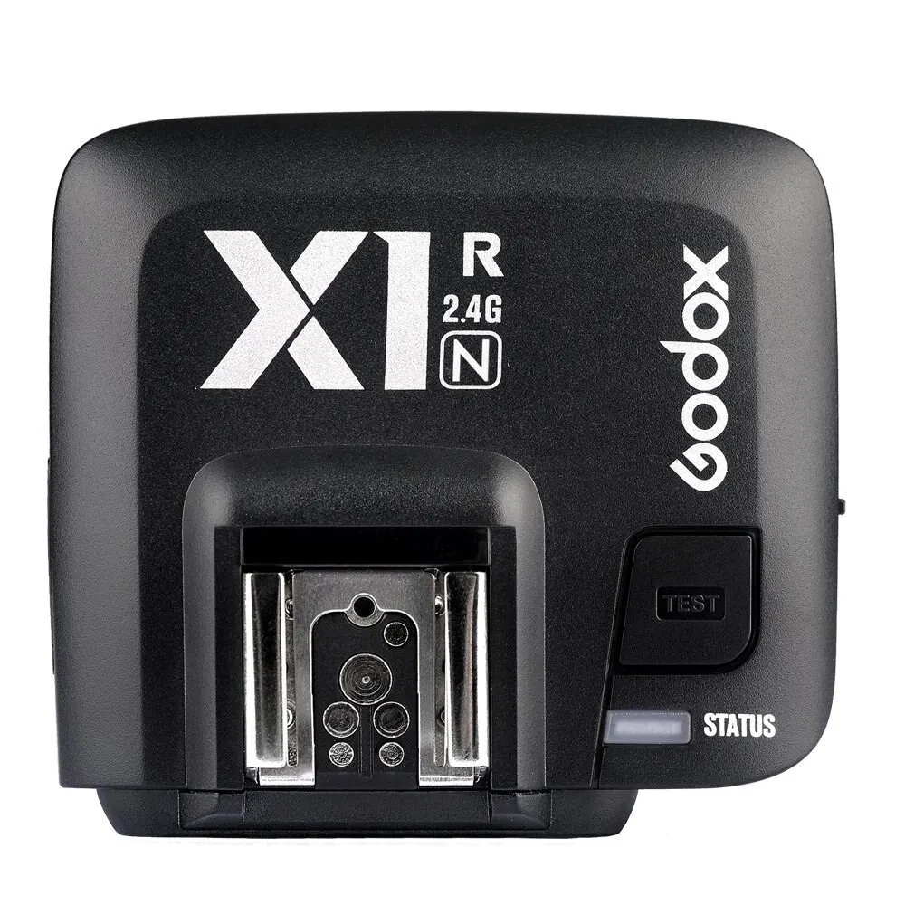 

Godox X1R-N (только приемник) 2,4G TTL беспроводной дистанционный пульт вспышка триггера вспышки для павильонной камеры для Nikon D7500 D7200 D5600 с HSS