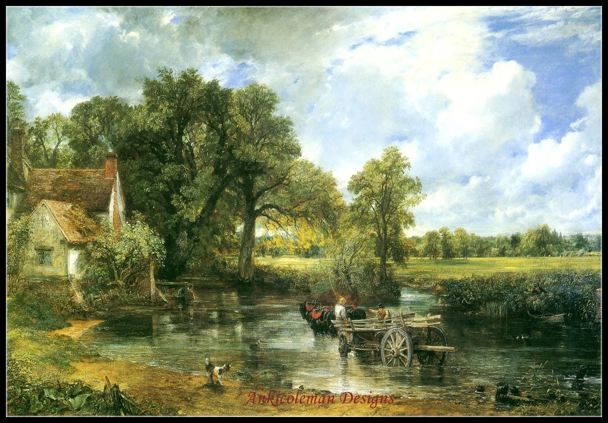 

The Hay Wain - Counted Cross Stitch Kits - DIY Handmade Needlework for Embroidery 14 ct Aida Cross Stitch Sets Color