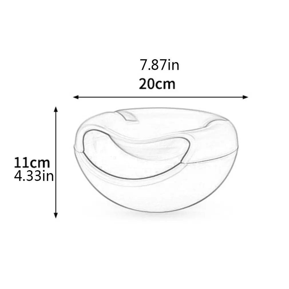 

1 PCS Modern Living Room Creative Shape Lazy Snack Bowl Plastic Double Layers Snack Storage Box Bowl Lazy Fruit Plate Bowl NEW