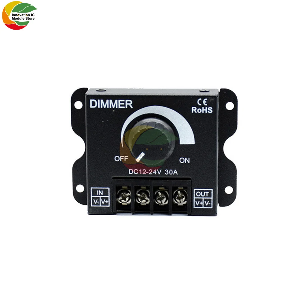 

Black LED Dimmer DC12-24V 30A 1W High Power Dimmer LED Strip Controller Knob Dimmer Strip Dimmer