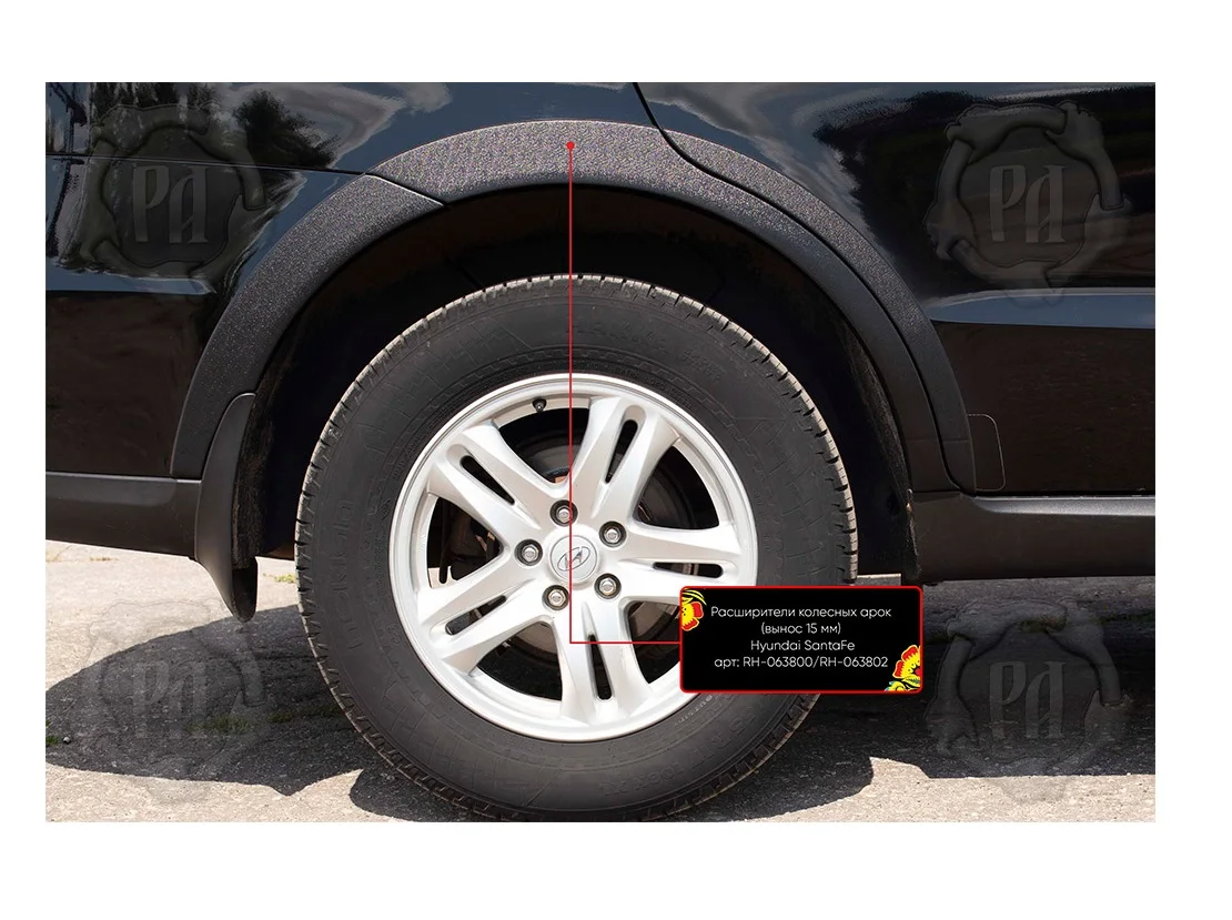 Расширители колесных арок Hyundai Santa Fe 2009-2012 расширители