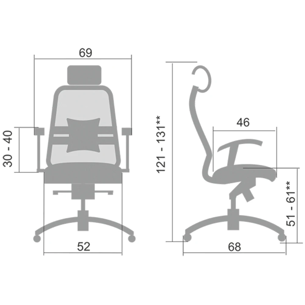 Кресло руководителя Метта &quotSamurai" SL-3.03/SL-3.04 3D подголовник сетка/кожа черная |