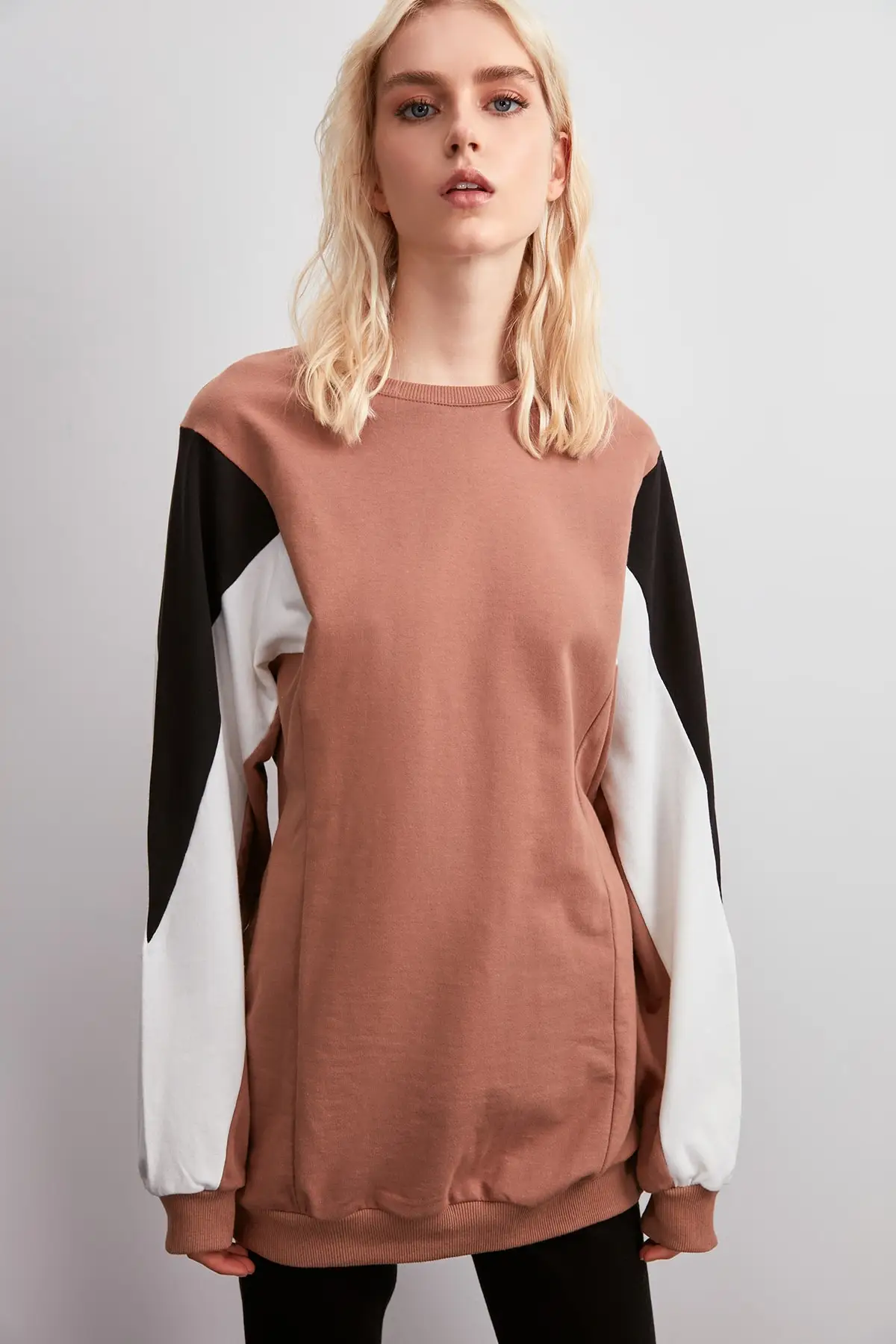 Трикотажный Свитер оверсайз|Женские толстовки и свитшоты| |