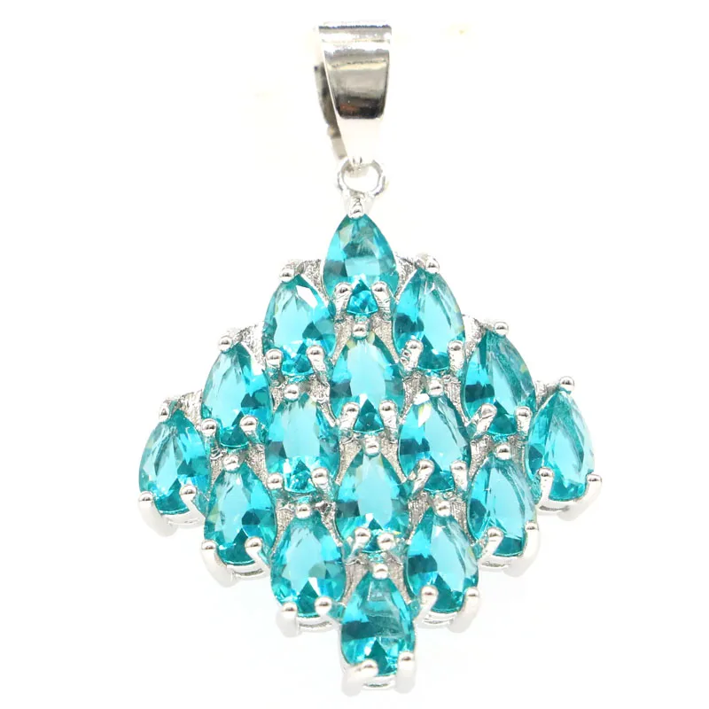 Разноцветная Подвеска из серебра с розовым турмалином зеленым Перидотом