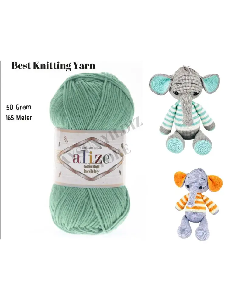 Хлопчатобумажная Золотая пряжа для вязания (50 г/165 м) (специальная Amigurumi) набор