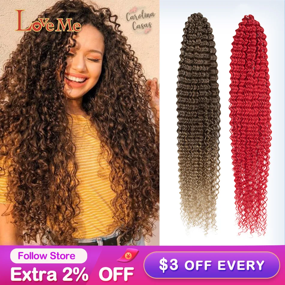 

Synthetic Bundle Water Wave Crochet Hair 30 Inch Goddess Braids Ombre Blonde Natural Wavy Soft Long Synthetic Hair Extensions