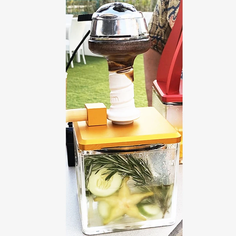 * Акриловый кальян небольшого размера алюминиевый для использования на открытом