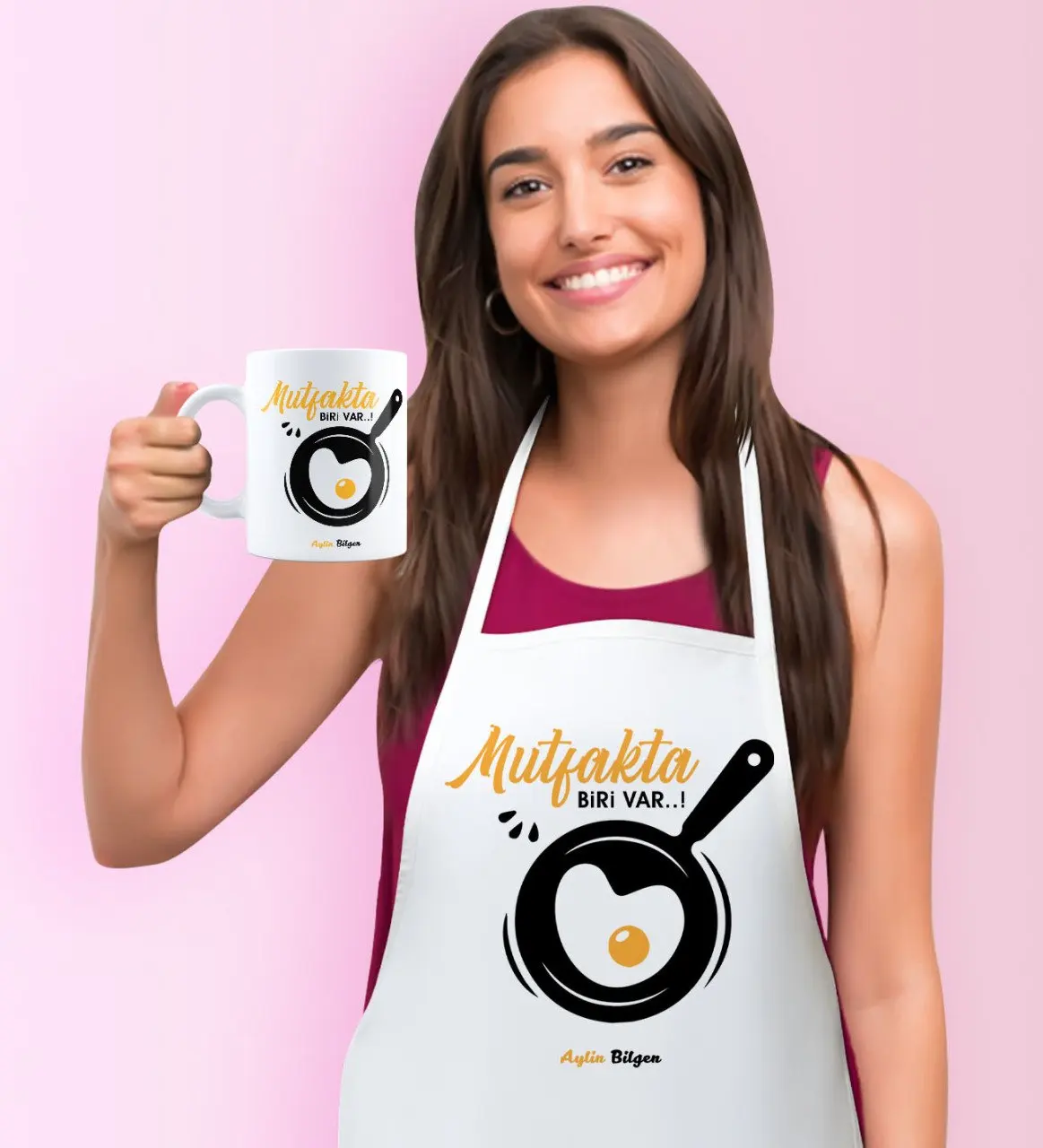 

Personalized Kitchen Of Themed Kitchen Apron Mug Set-1 Quality Affordable Gift Dear Spouse Reliable Convenient moment
