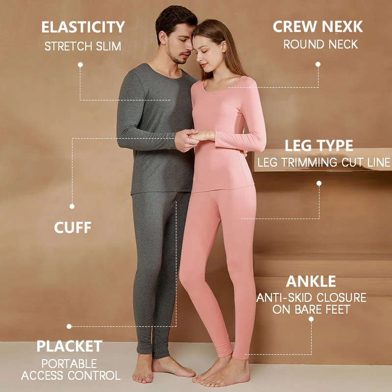 Комплект женского осенне-зимнего термобелья Flarixa из плюша длинные брюки - купить