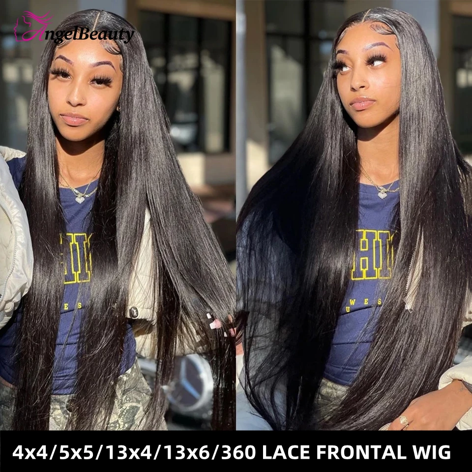 Transparent 13x4 13x6 Lace Front Human Hair Wigs Brazilian 360 Straight Lace Frontal Wig For Women Pre Plucked 5x5 Closure Wigs