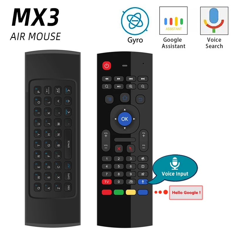 Высокое качество 2 4G Air Mouse Smart Voice Remote Control Wireless Keyboard IR Learning MX3|Пульты ДУ| |