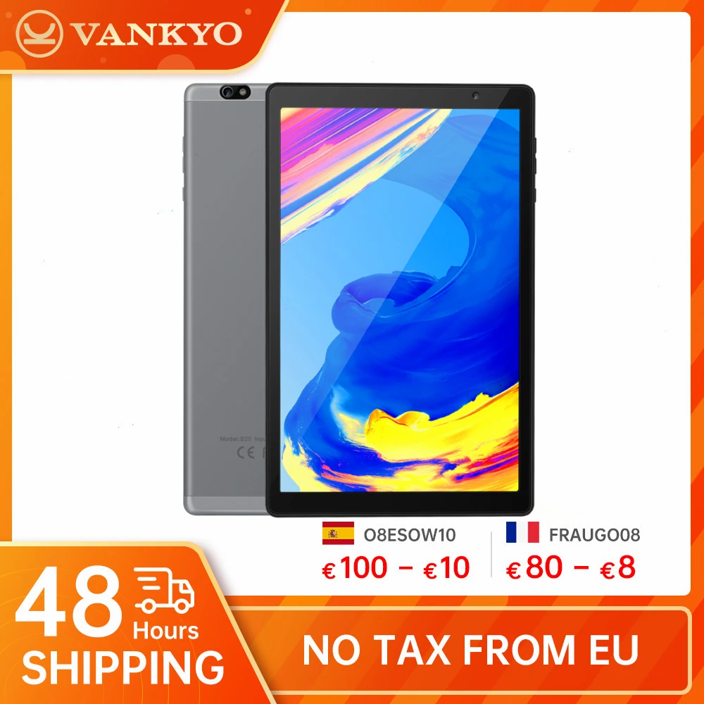

VANKYO S20 10 inch Best Tablet Octa-Core Processor 3GB RAM 32GB ROM Android 9.0 Pie IPS HD Display MatrixPad 5.0 GPS 5G WiFii