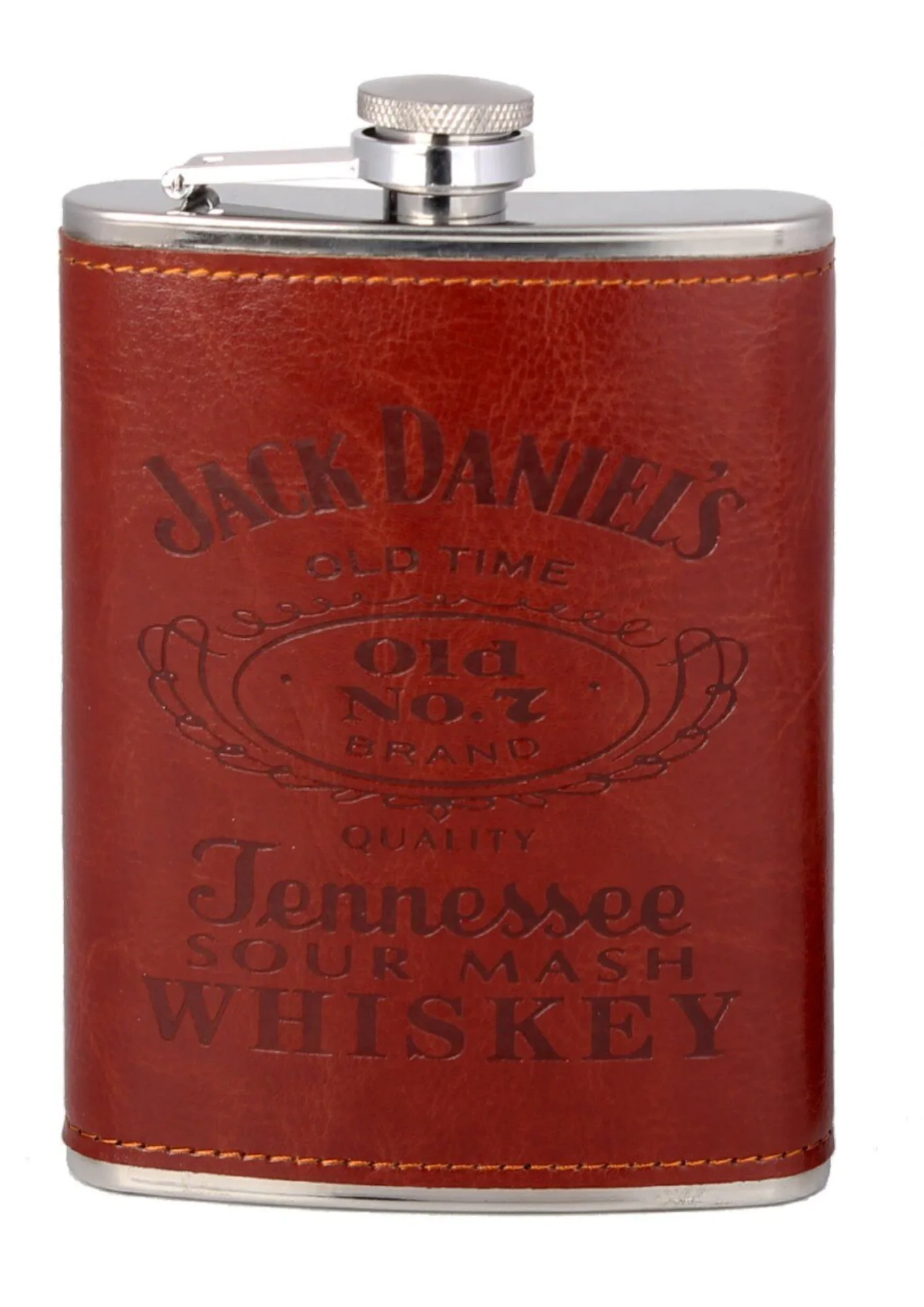 Подарочный набор Нержавеющая фляжка c рюмками Jack Daniels арт U-26 0 22 литра |