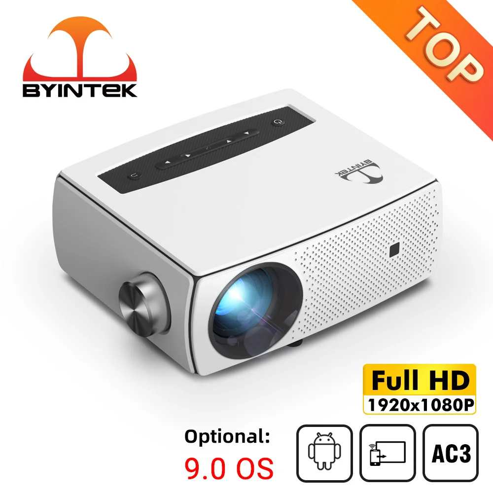 BYINTEK K18 портативный мини Full HD 1920x1080 домашний кинотеатр ЖК Смарт Android 9 0 Wifi