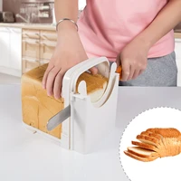 toast bread slicer kitchen baguette bread cutter baking tools bread slicing shelf folding plastic durable