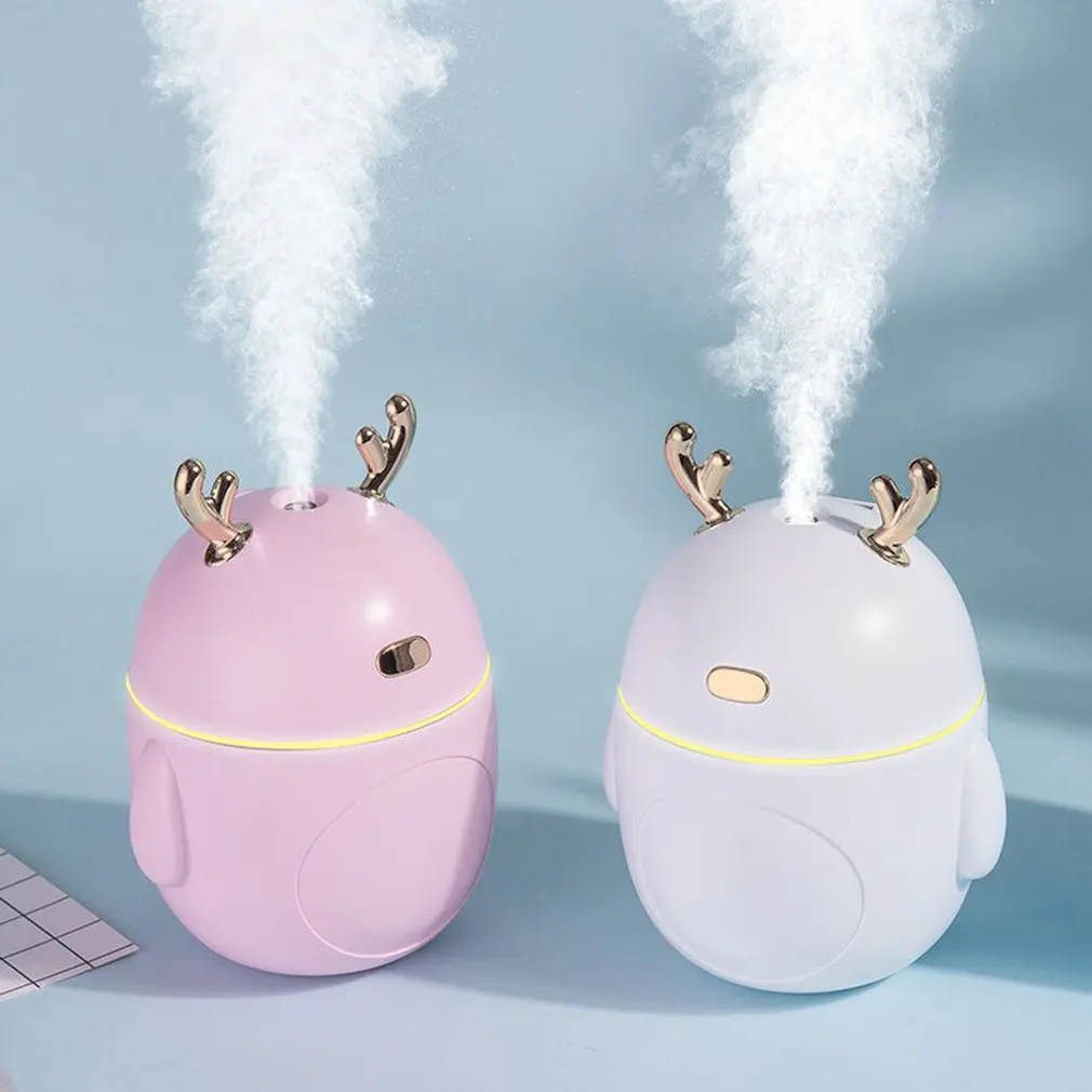 

Portable Home Mute USB Humidifier Nano Mist 300ml Large Capacity Humidificador Cute Pet Humidifier With Romantic Color LED Lamp