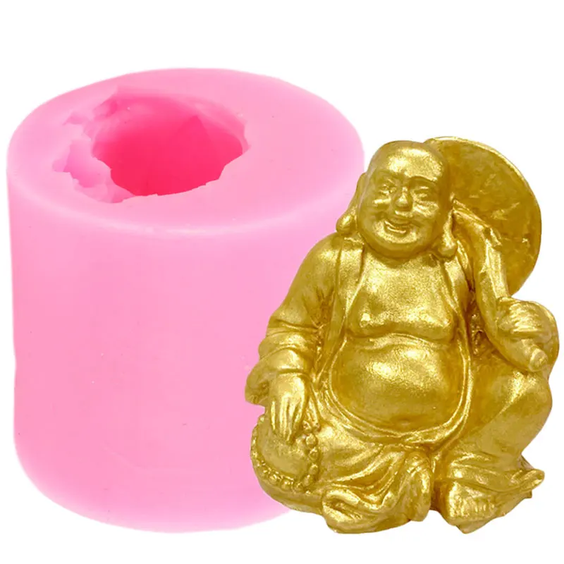 3D Maitreya статуя Будды силиконовая форма для свечи воск свечей гипсовые изделия