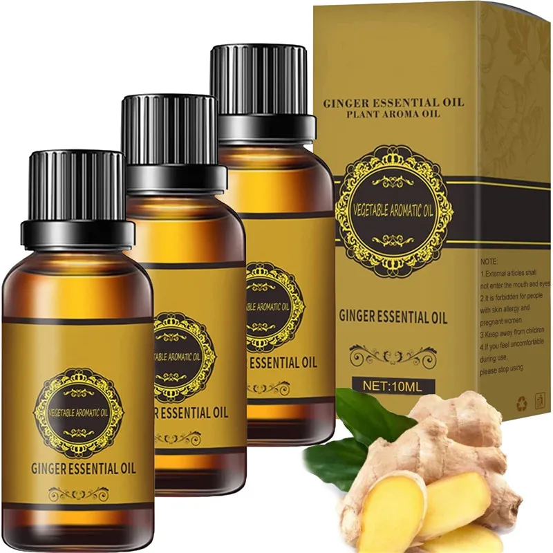 

Ginger Slimming Essential Oils Losing Weight Cellulite Remover Hair Scalp Massage Oil Fat Burning Beauty Health Firm Body Care