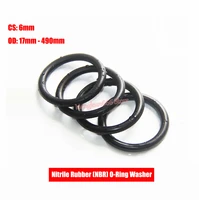 cs 6mm o ring black nitrile rubber nbr o ring seals washer od 17mm 490mm round o type gasket corrosion oil resistant high temp