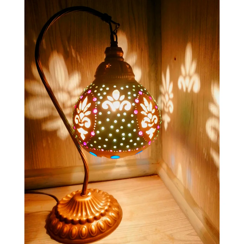 Абажур высококачественный материал тыквенная лампа настольная ручной работы