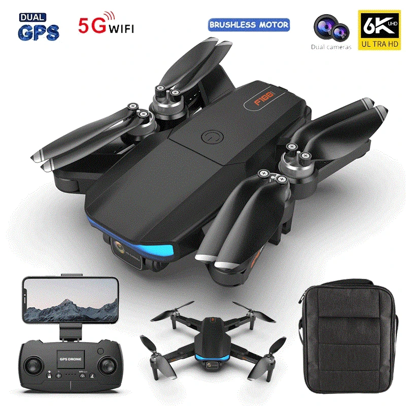 

New F188 Drone GPS 6k Profesional Brushless Motor 5G Quadcopter With Camera Dual HD FPV Foldable Drones WiFi RC Helicopter Gifts