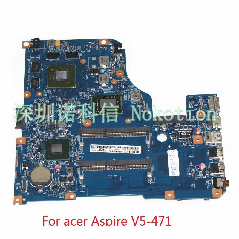 

NOKOTION NBM1D11006 NB.M1D11.006 Main Board For Acer aspire V5-471 V5-471G Laptop Motherboard 48.4TU05.021 GT630M i3-2365M DDR3