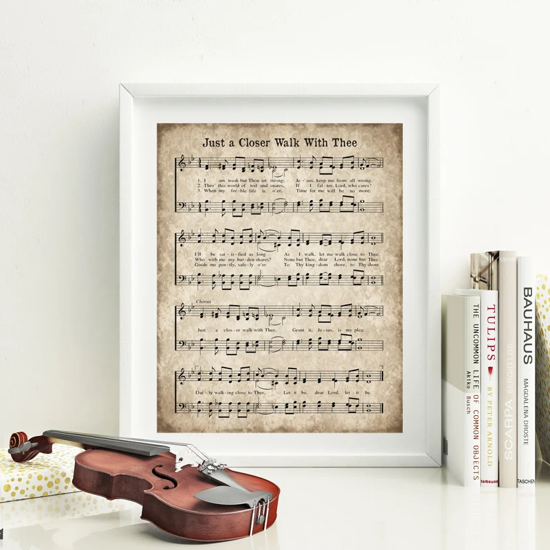 Винтажный листовой музыкальный плакат антикварный просто ближе Прогулка с тобою