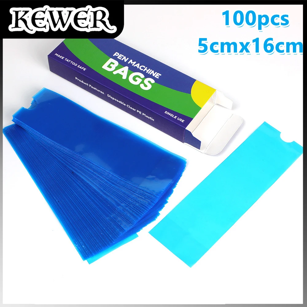 

KEWER 100/200PCS Tattoo Machine Pen Protective Bag Disposable Waterproof And Dustproof Protective Bag Tattoo Equipment