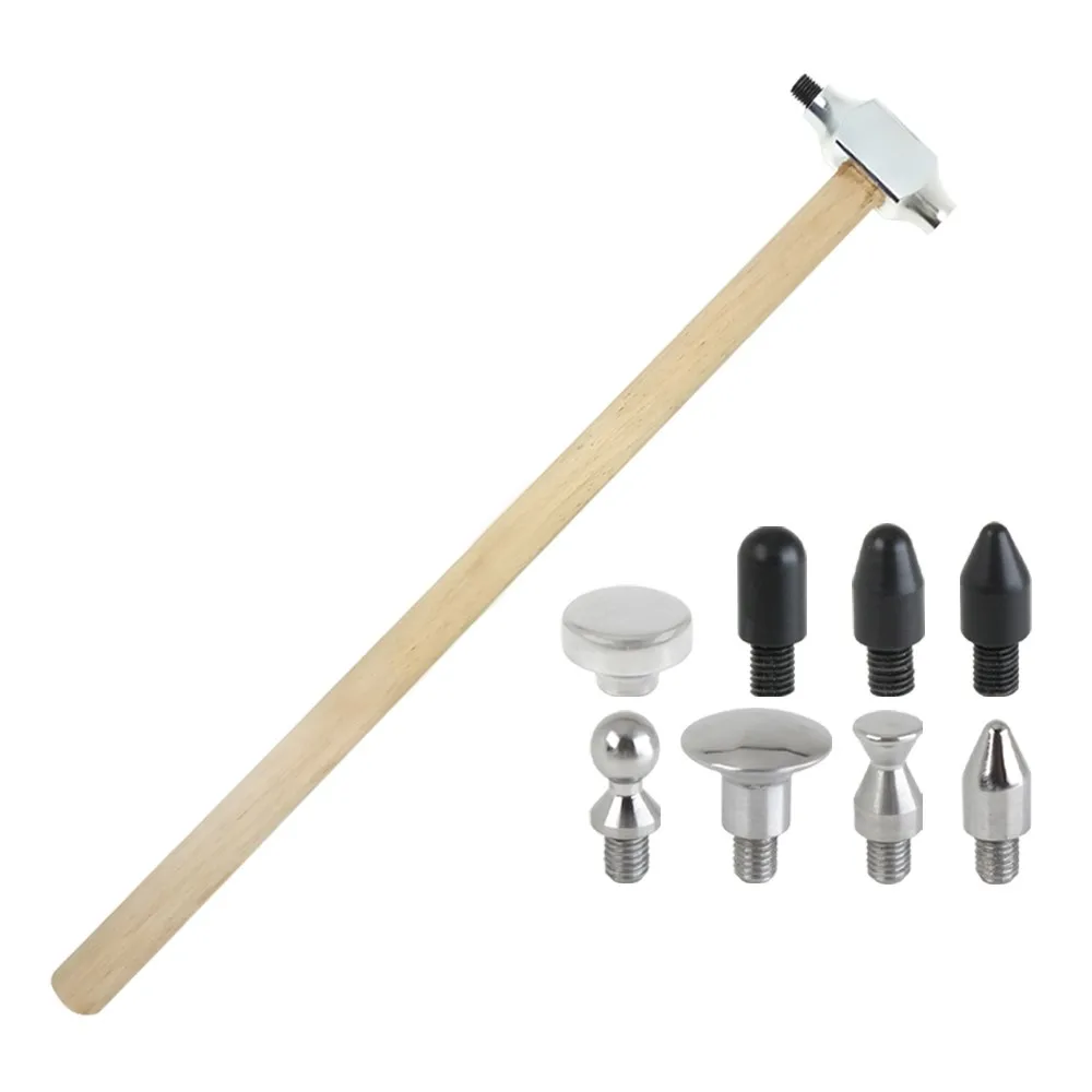 Инструменты Pdr, многоголовочный алюминиевый 1 шт., молоток М8, винтовое долото 5, сталь 3, пластиковая головка, безпокрасочный ремонт вмятин, набор для удаления поврежденных продуктов