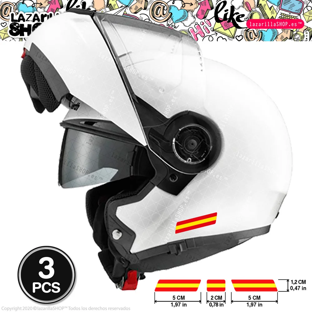 Комплект 3 флагов из Испании наклейки мотоциклетный шлем винил велосипеда вгб