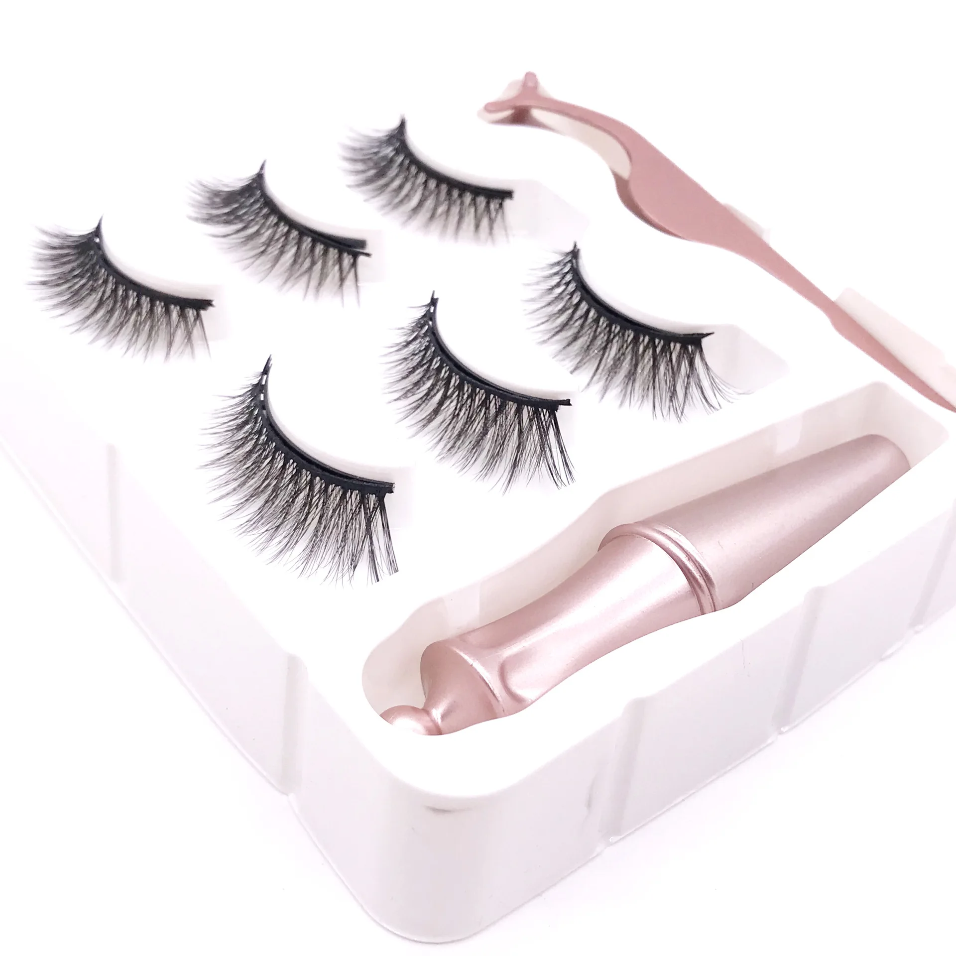 

Magnetic Eyelashes and Eyeliner Kit Reusable 3D Magnetic False Lashes Extension No Glue Needed