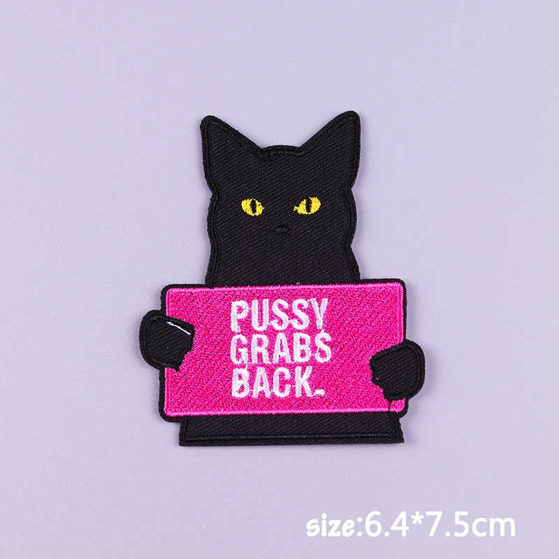 Забавные термоклейкие нашивки сделай сам с изображением кота животного черепа в