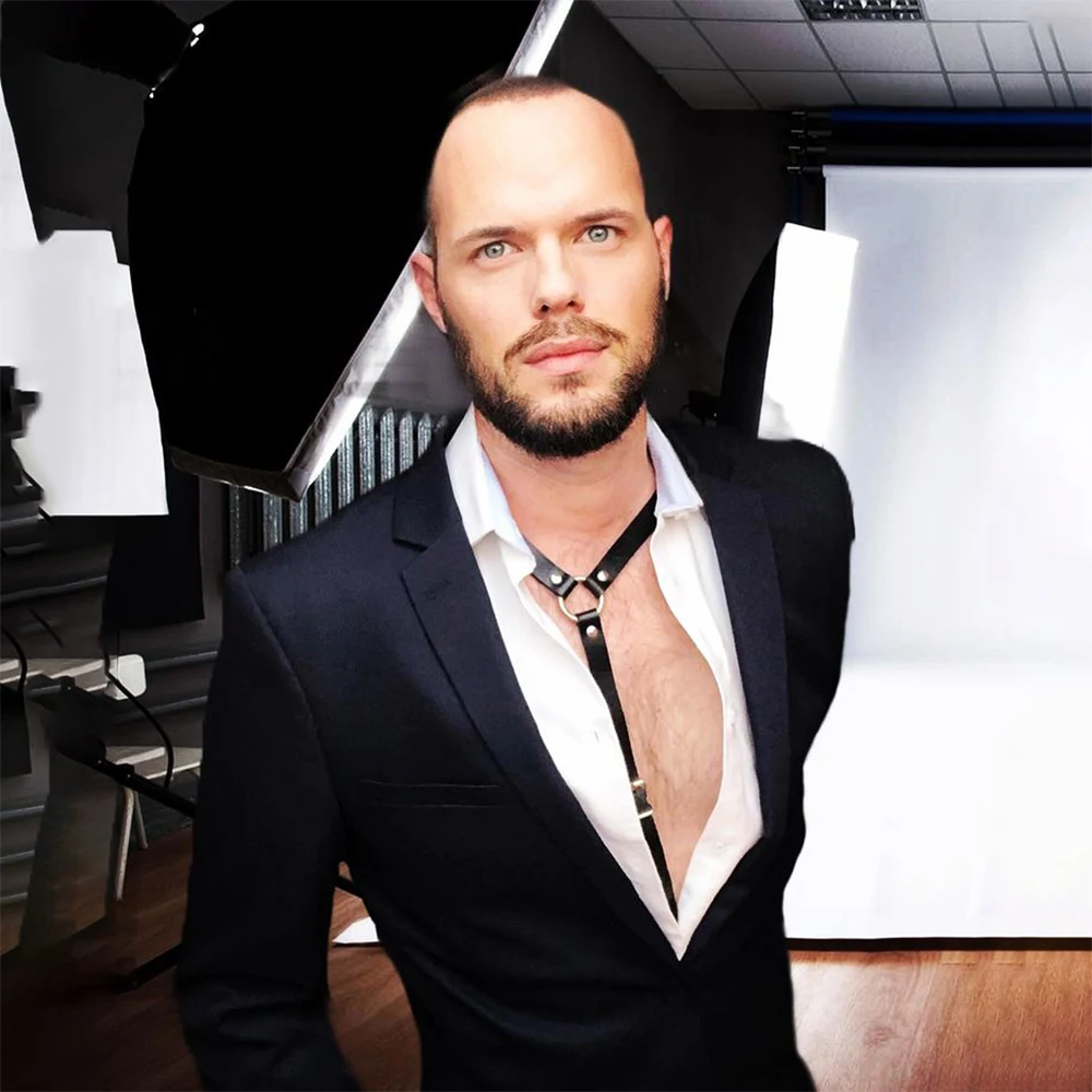 Мужские кожаные портупеи для БДСМ черные мужские бондажа модная одежда зрелых