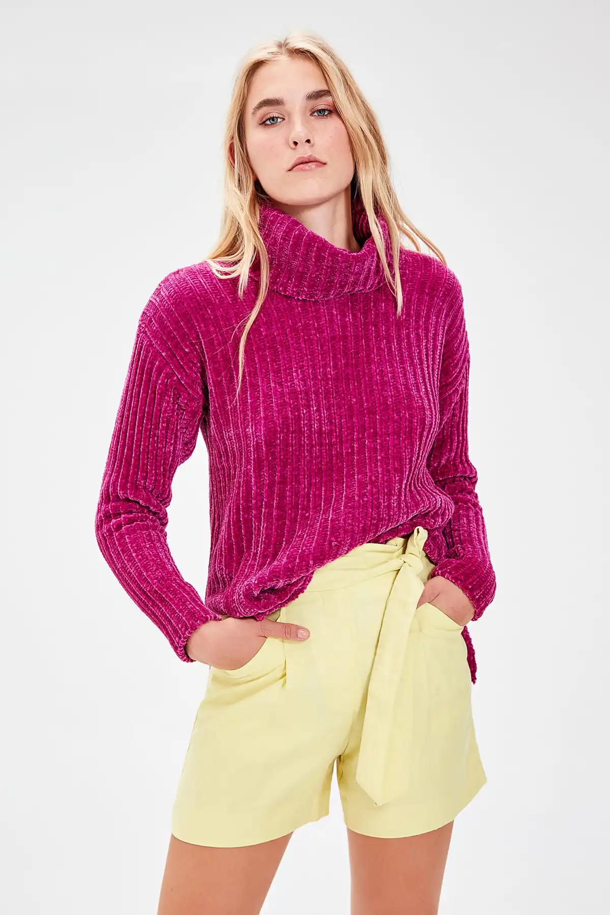 Trendyol свитер из синели цвета фуксии TWOAW20FH0001| |