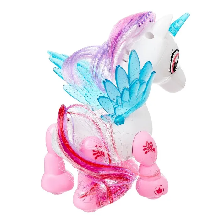 Interactive toy &quotUnicorn" rides with light and sound (duck clothes alafanfan Eyes for toys Tress dolls girls miniature items lalafanfan