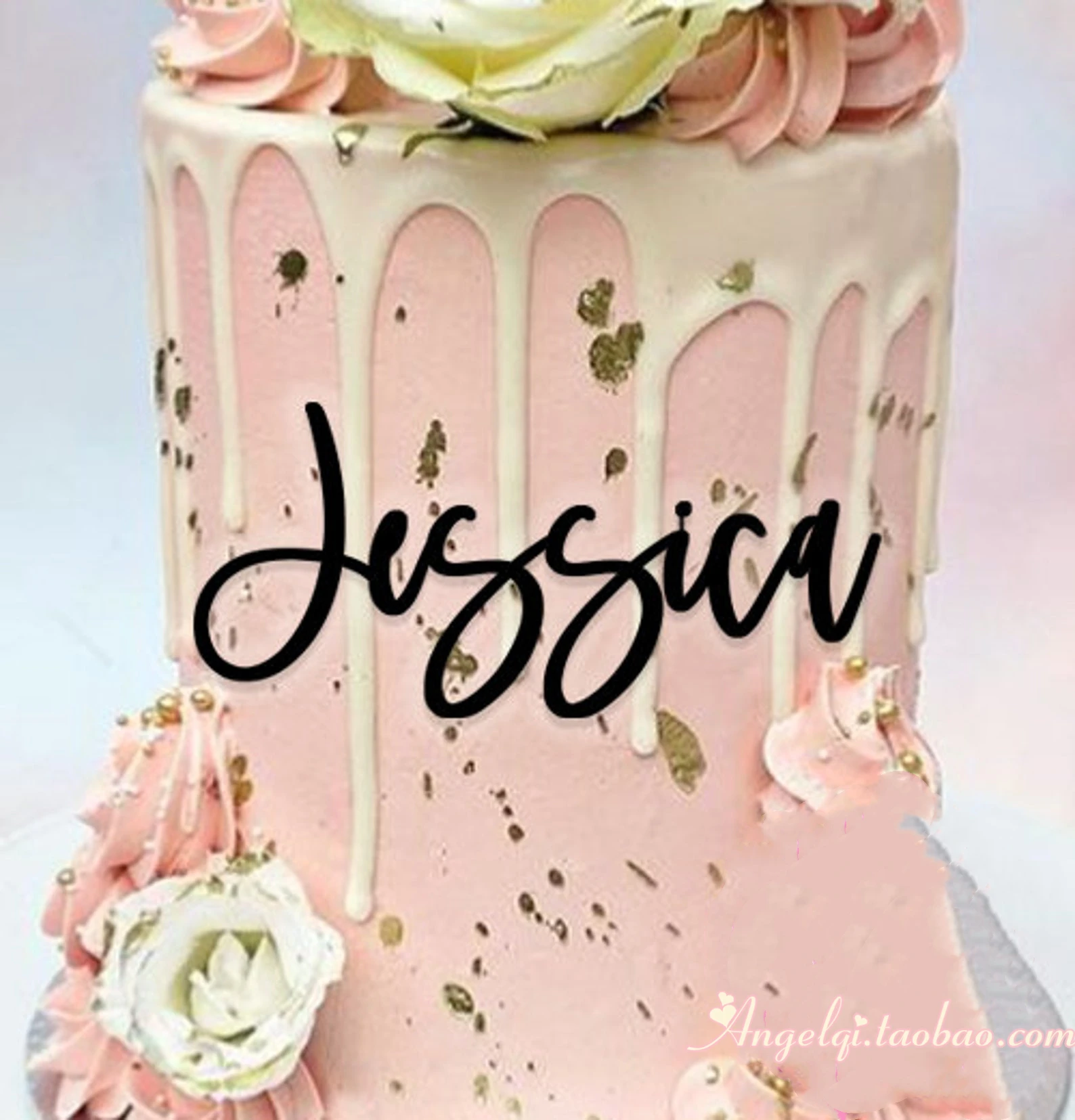 

Acrylic Cake Name Charm, personalised Cupcake Toppers, Mirror Disc,mini Acrylic Cake Topper,Custom Name Birthday Cake Decoration