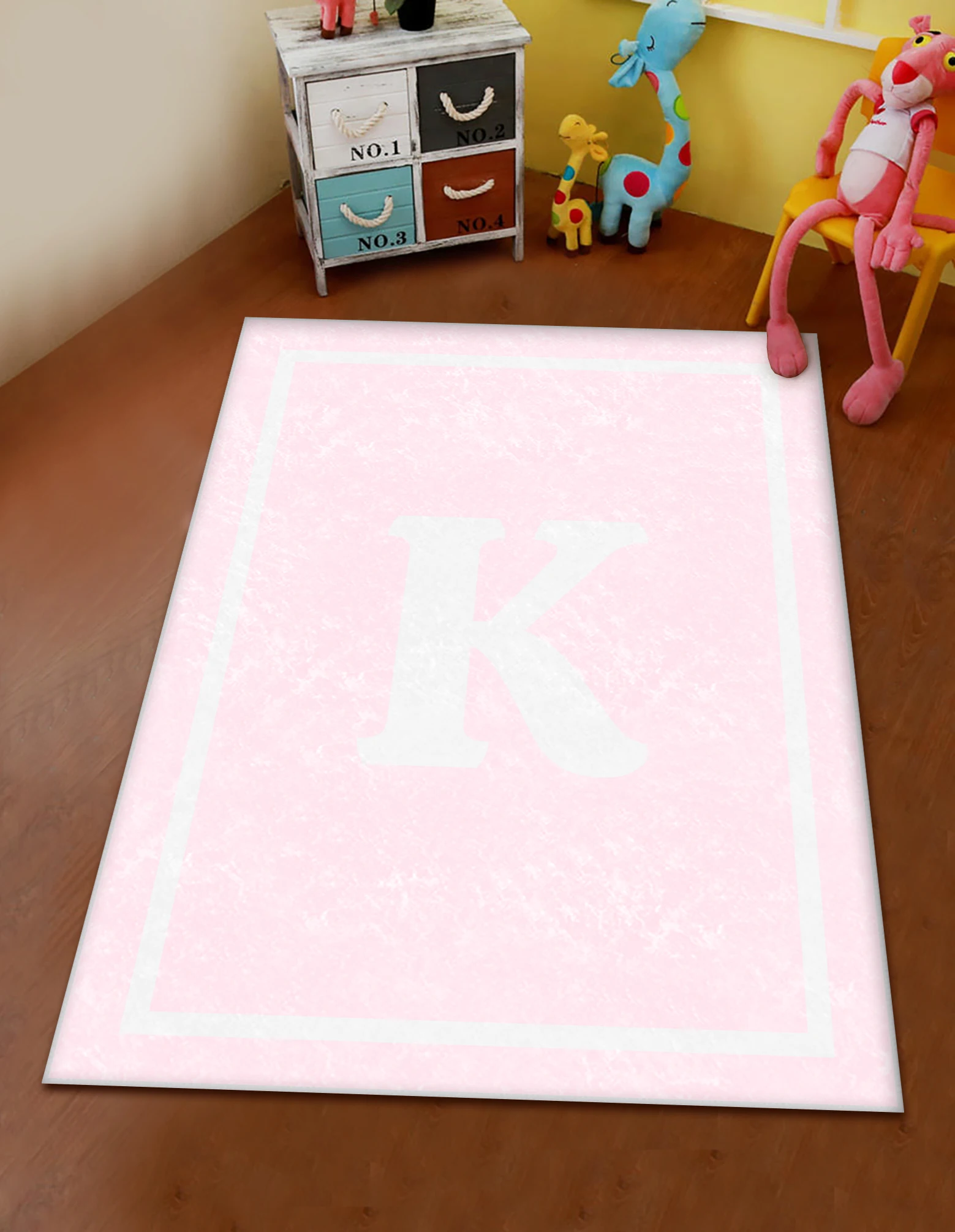 

Pink white letter K patterned modern carpet runner round carpet kitchen carpet free shipping soft tissue bedroom living room