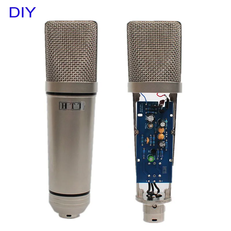 HTT-U87S DIY серебряные профессиональные капсулы 34 мм, конденсаторный микрофон для звукозаписи