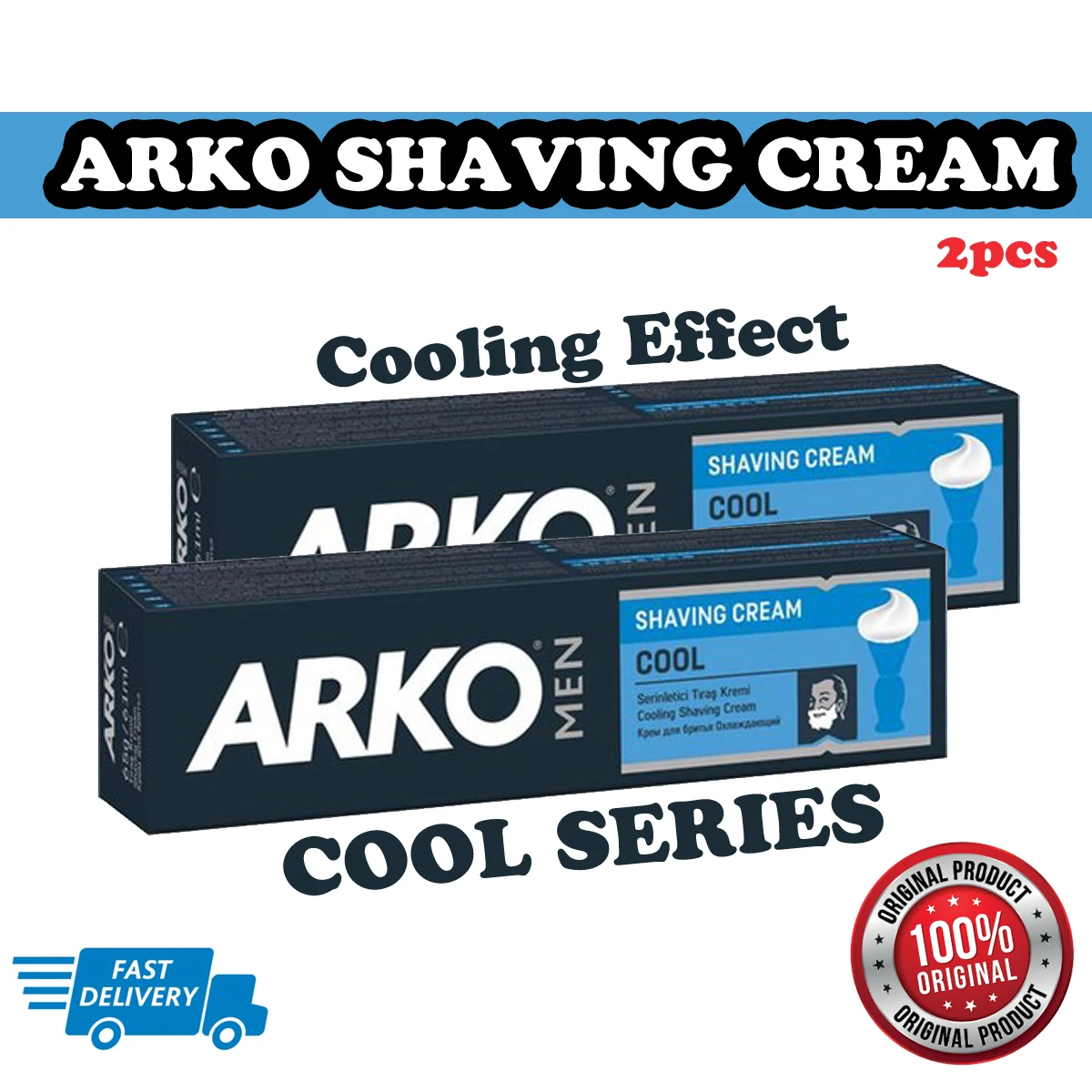 

Shaving Crem Arko Cooling Effect 2pcs