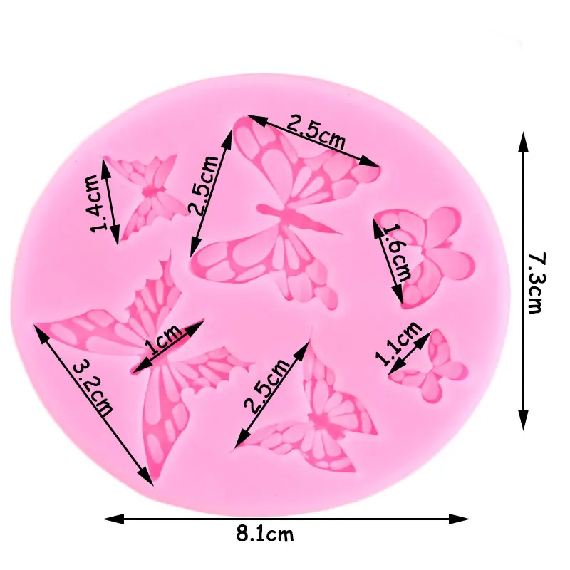 DIY Butterfly Silicone Mold Flower Bows Fondant Chocolate Candy Epoxy Resin Molds Cake Decorating Tools Kitchen Accessories | Дом и сад