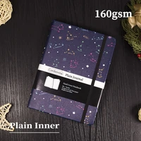 b6 160gsm plain journal zodiac hard cover elastic band creative ruled notebook