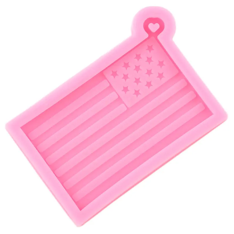 Блестящий американский флаг силиконовая форма брелок формы для эпоксидной смолы