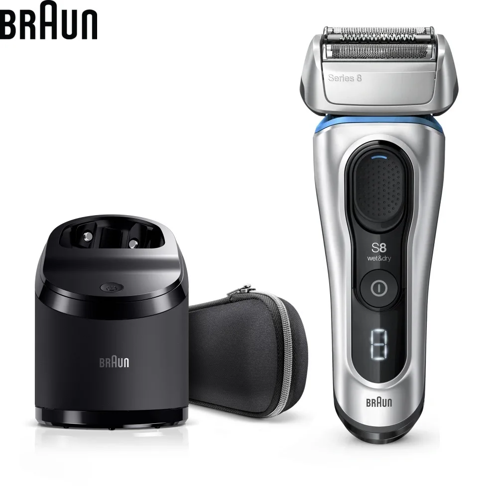 Электробритва Braun Series 8 8390cc со станцией Clean&Charge и тканевым футляром 8390