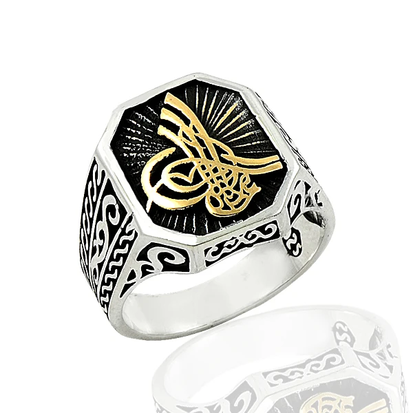 925 Silver Traditional Ottoman Men Rings Resurrection Ertugrul Rings for Man