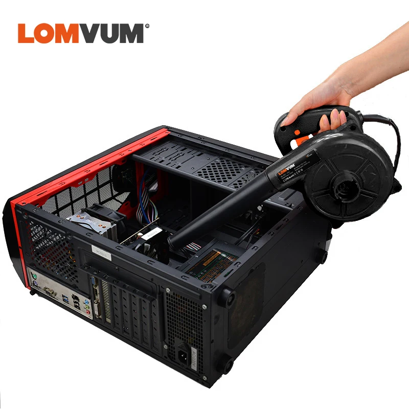 lomvum air blower 1000w electric air blower computer cleaning blower dust vacuum cleaner home car cleaner mini carbon brush 220v free global shipping